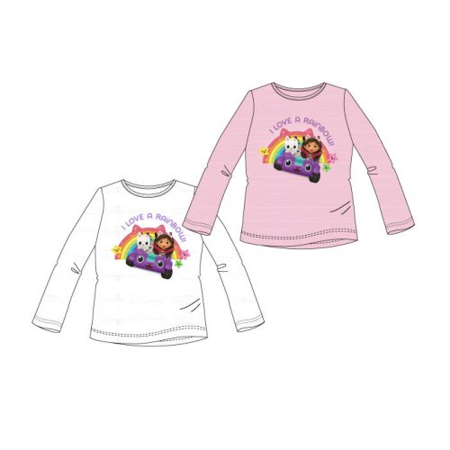 Gabby's Dollhouse Rainbow Kinder Langarmshirt, Oberteil 3-8 Jahre