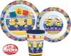 Minions Geschirrset, Mikroplastik-Set, mit Becher 260 ml