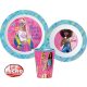 Barbie Essgeschirr, mikrowellengeeignetes Kunststoff-Set, mit 260 ml Becher