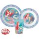 Disney Prinzessin Ariel Geschirrset, Mikrokunststoff-Set, Becher 260 ml