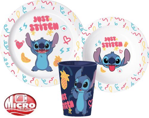 Disney Lilo und Stitch Disney Lilo & Stitch Palmen-Geschirrset, Mikro-Plastik-Set, mit 260 ml Becher