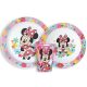 Disney Minnie  Spring Geschirr-Set, Mikro-Kunststoff-Set, Becher 260 ml