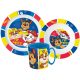 Paw Patrol Pup Power Geschirrset, Mikrokunststoff-Set mit Tasse 350 ml