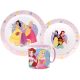 Disney Prinzessin True Geschirrset, mikrowellengeeignetes Plastikset mit 265 ml Becher