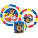 Paw Patrol Pup Power Geschirrset, Mikrokunststoff-Set mit Tasse 265 ml