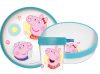 Peppa Wutz Core rutschfestes Geschirrset, Mikro-Kunststoffset