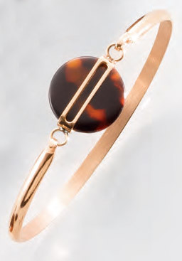 Victoria Rosegold farbenes Armband mit braunem Muster